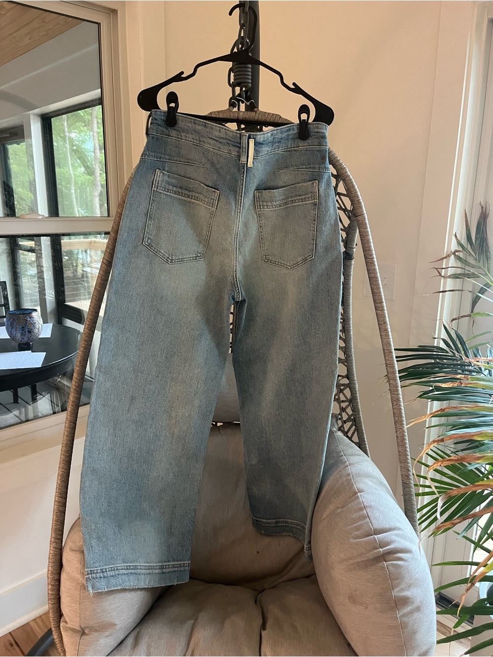 Pilcro Wide-Leg High-Rise Cropped Jeans - Light Blue Wash - Picture 6 of 6